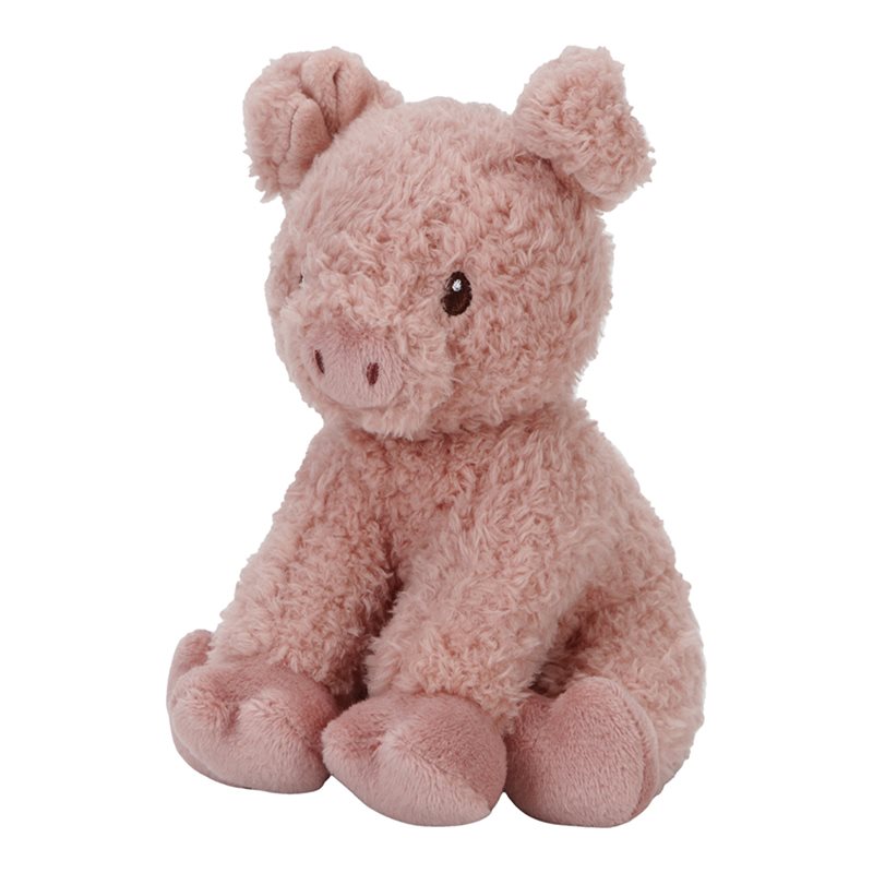 Rosa Schwein-Kuscheltier aus der "Little Farm" Kollektion von Little Dutch, 17cm