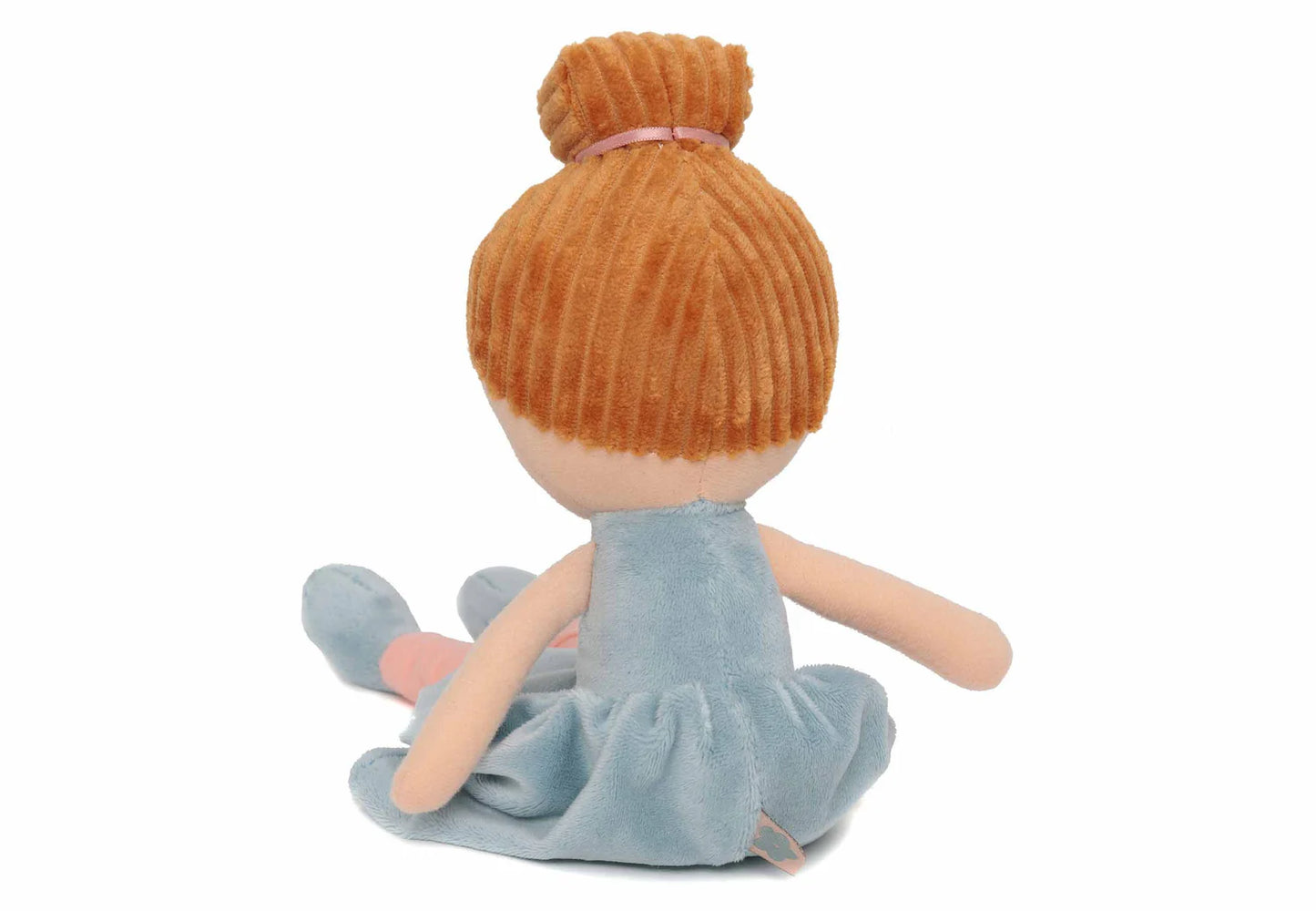 Kuschelige Stoffpuppe "Rose" von Jollein mit blauem Kleid