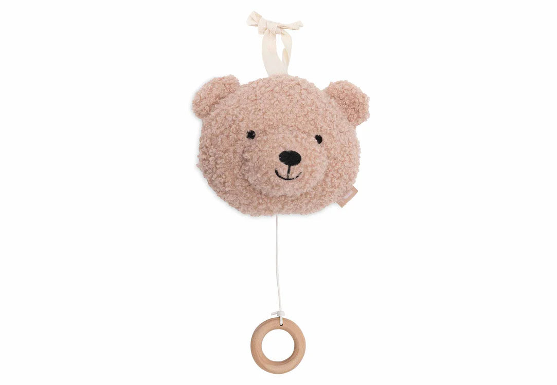Kuschelige Teddybär-Spieluhr von Jollein, Farbe "Wild Rose"