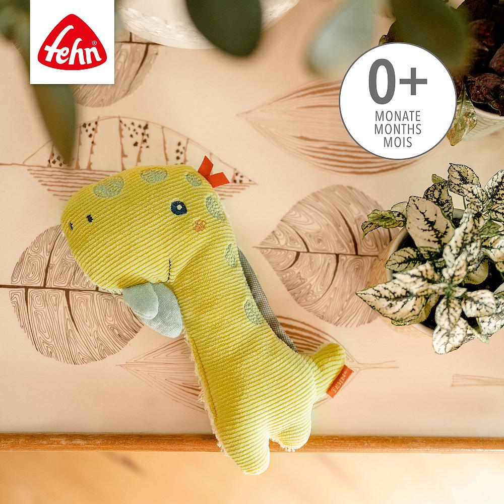 Stabgreifling "Dino Diego" mit Rassel- & Quietschfunktion von Fehn