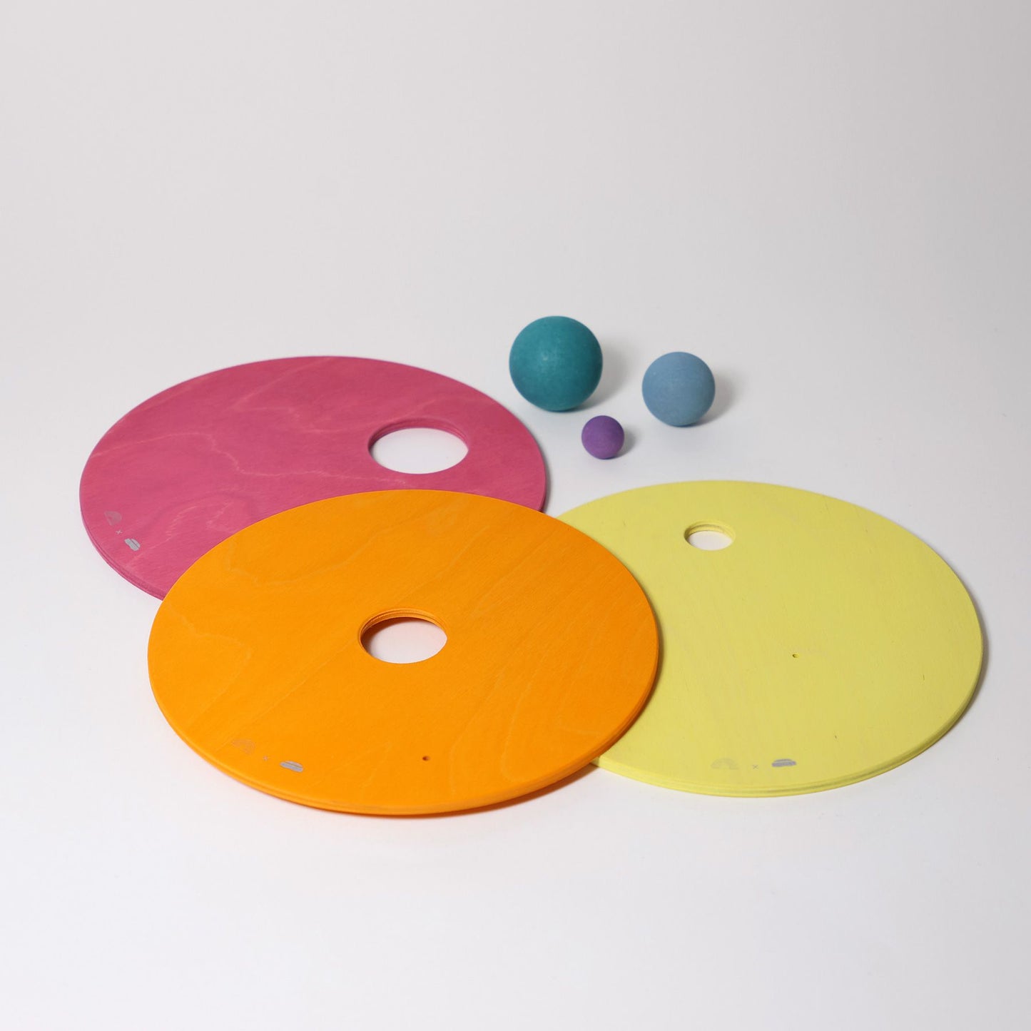 Grimm´s X Stapelstein® Kullerscheiben "Warm Pastell", 3er Set