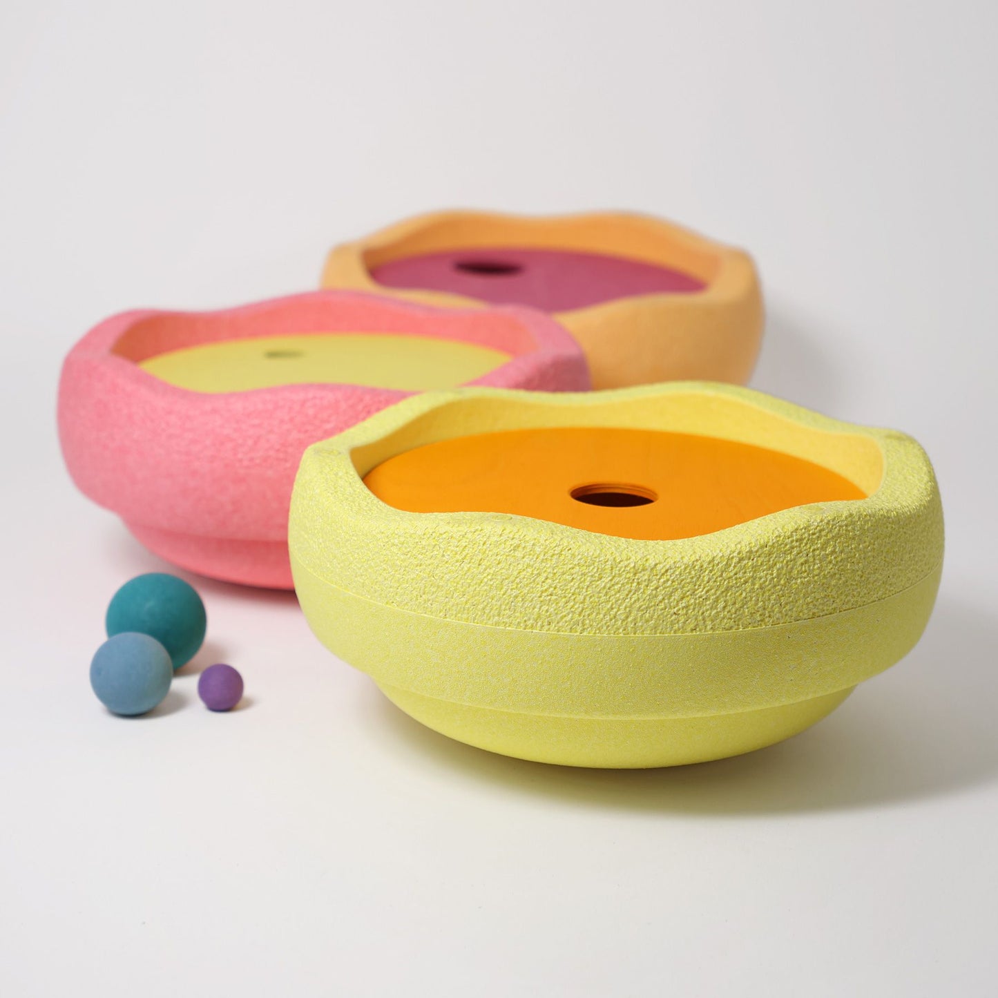 Grimm´s X Stapelstein® Kullerscheiben "Warm Pastell", 3er Set