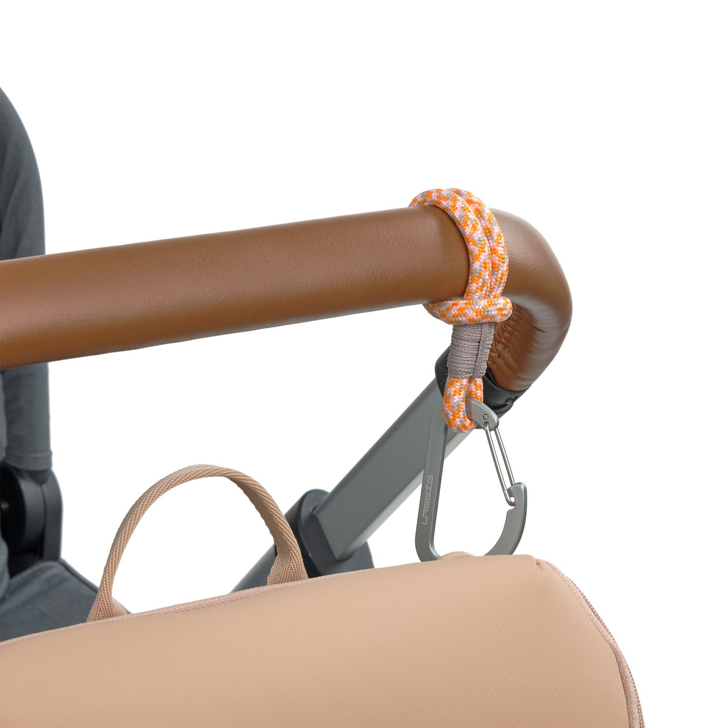 Kinderwagenhaken in Beige/Orange von Lässig, 2er Set