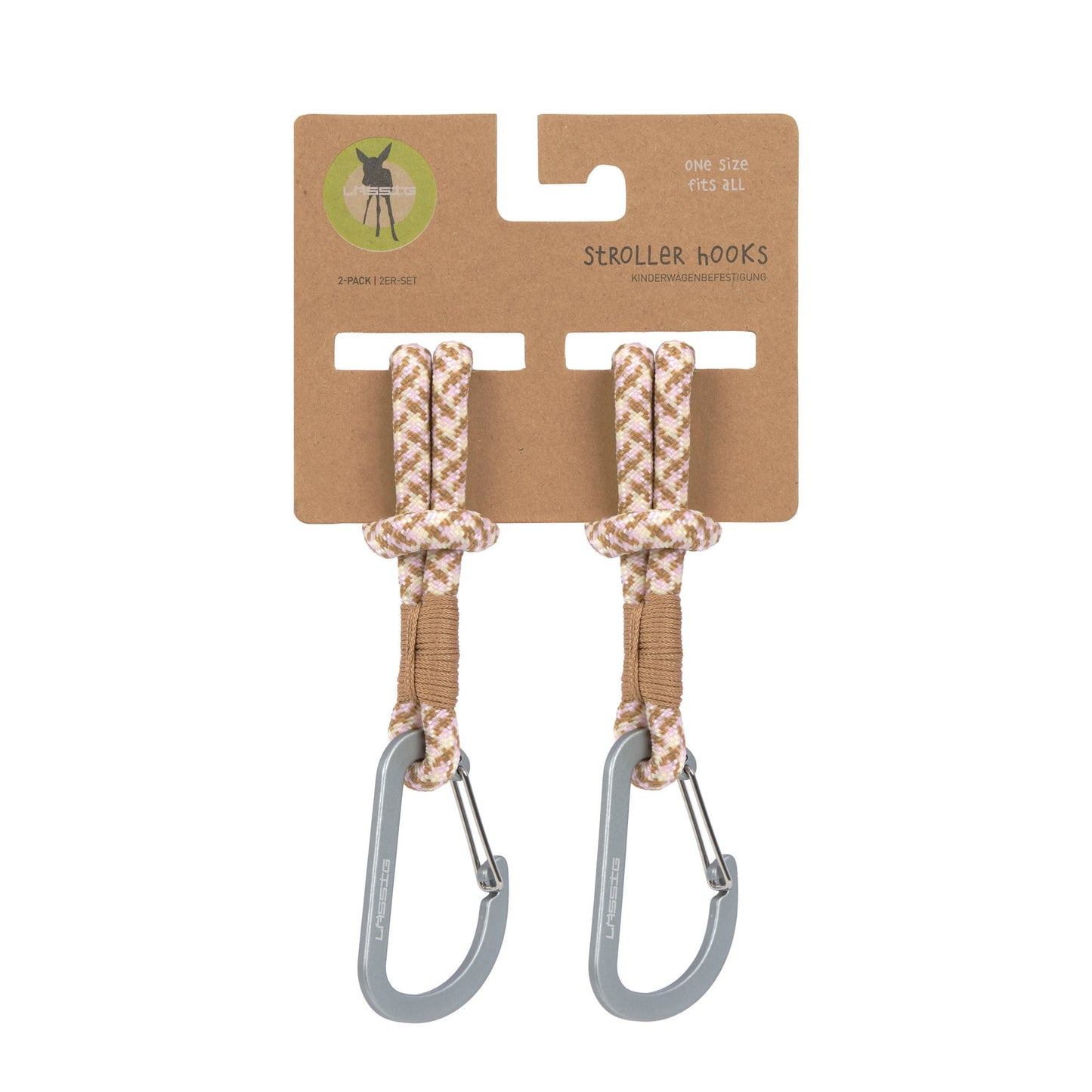 Kinderwagenhaken in Beige/Vanille von Lässig, 2er Set