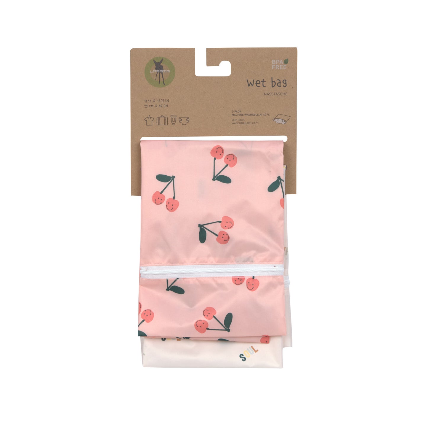 Wetbag "Happy Fruits/Cherry" von Lässig, 2er Set