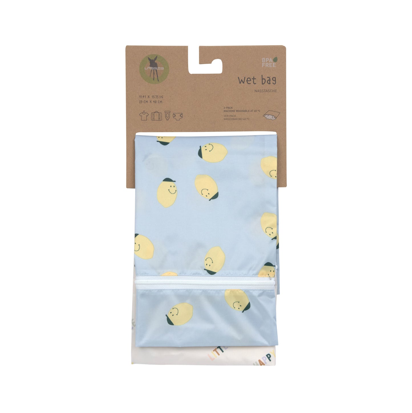 Wetbag "Happy Fruits/Zitrone" von Lässig, 2er Set