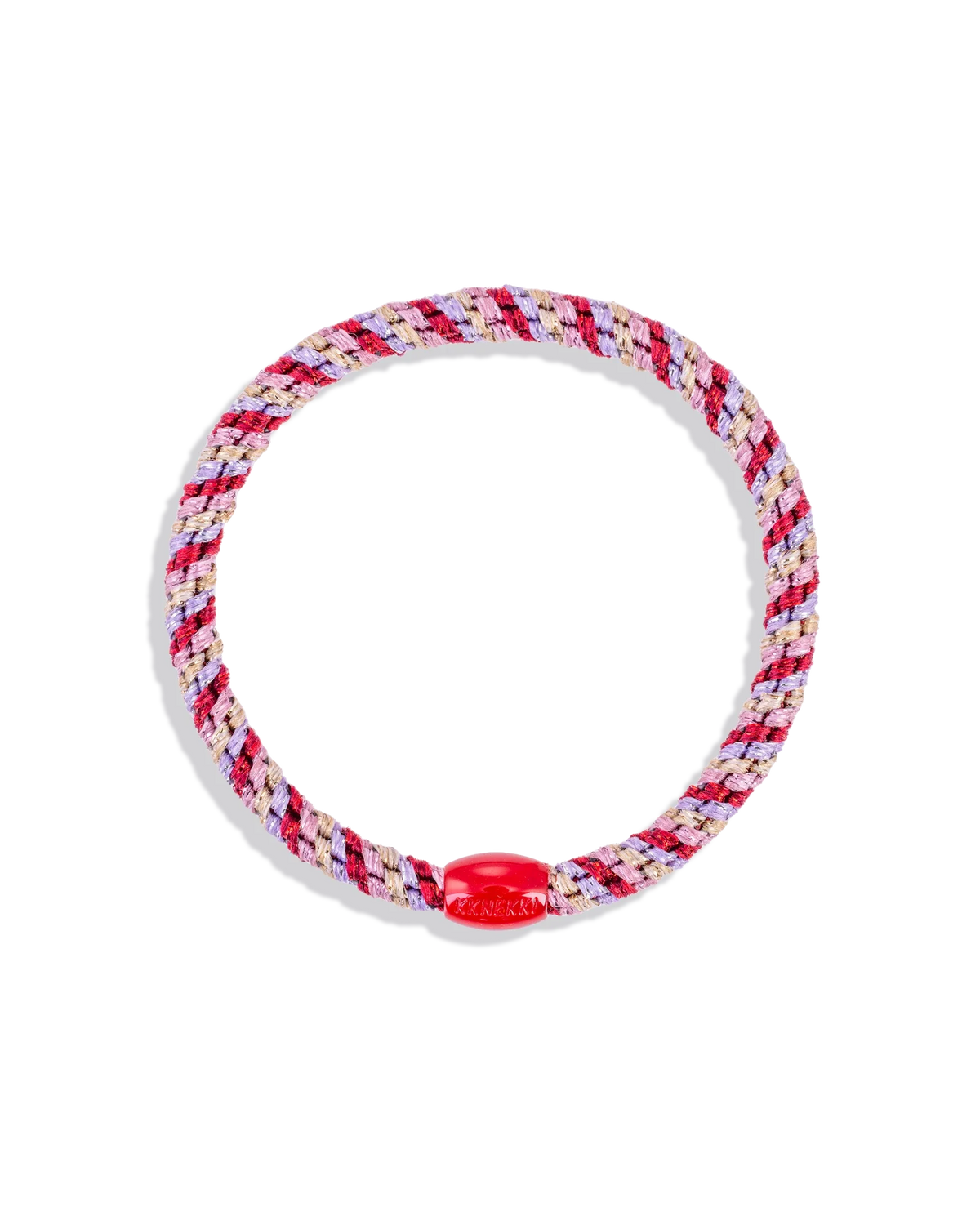 Kknekki Haargummi Mix Lavender Bordeaux Glitter in lila/bordeaux mit Glitzer – geflochtenes Spiral-Haargummi für Kinder und Erwachsene