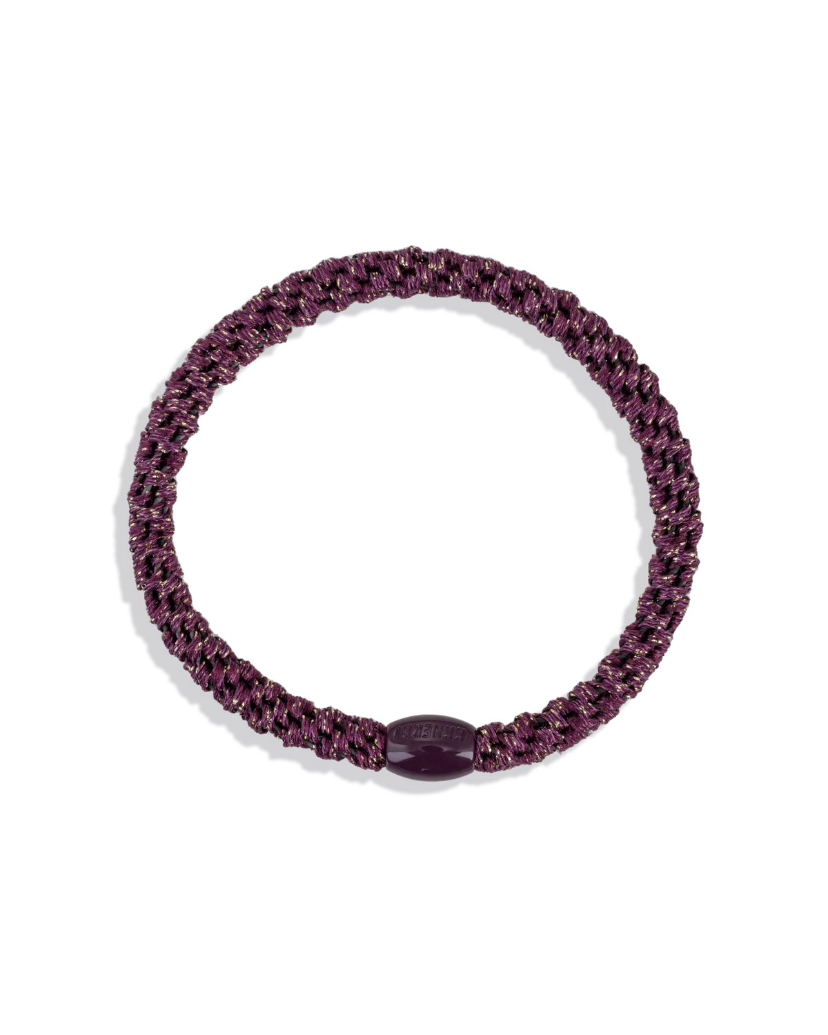 Kknekki Haargummi Grape Glitter in lila mit Glitzer – geflochtenes Spiral-Haargummi für Kinder und Erwachsene
