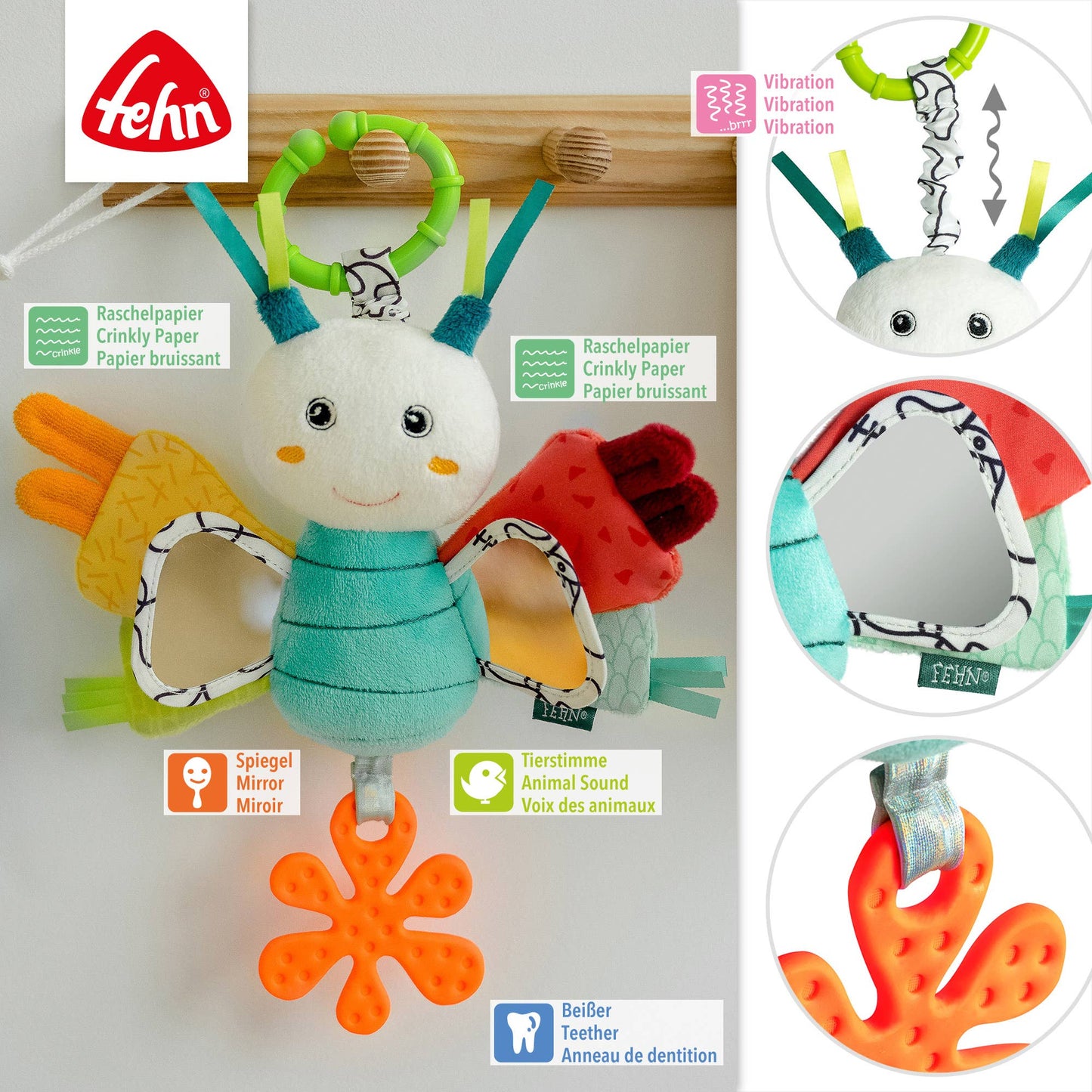 Activitiy Spielzeug "Schmetterling" von Fehn