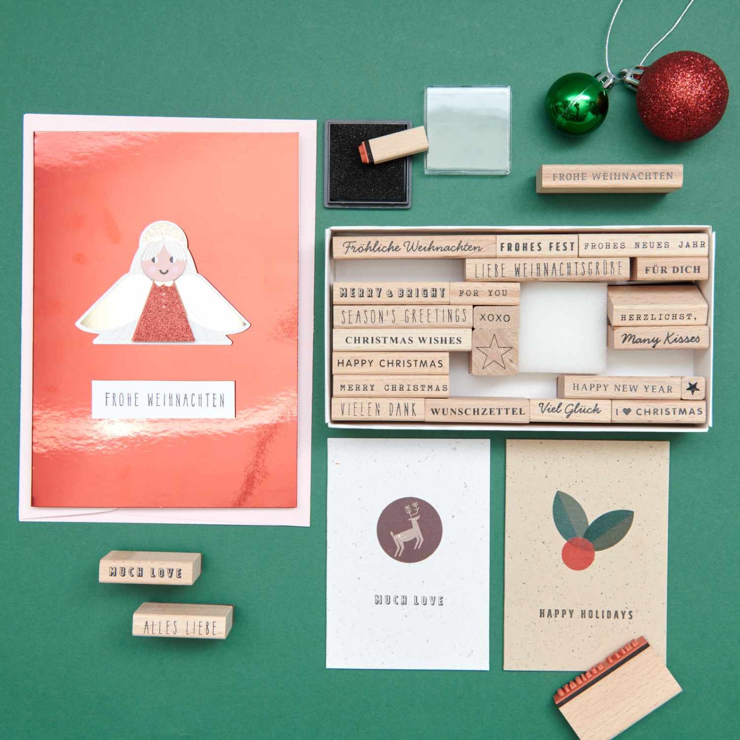 Stempelset "Merry Christmas" mit weihnachtlichen Textbotschaften von Paper Poetry, Mixed Type