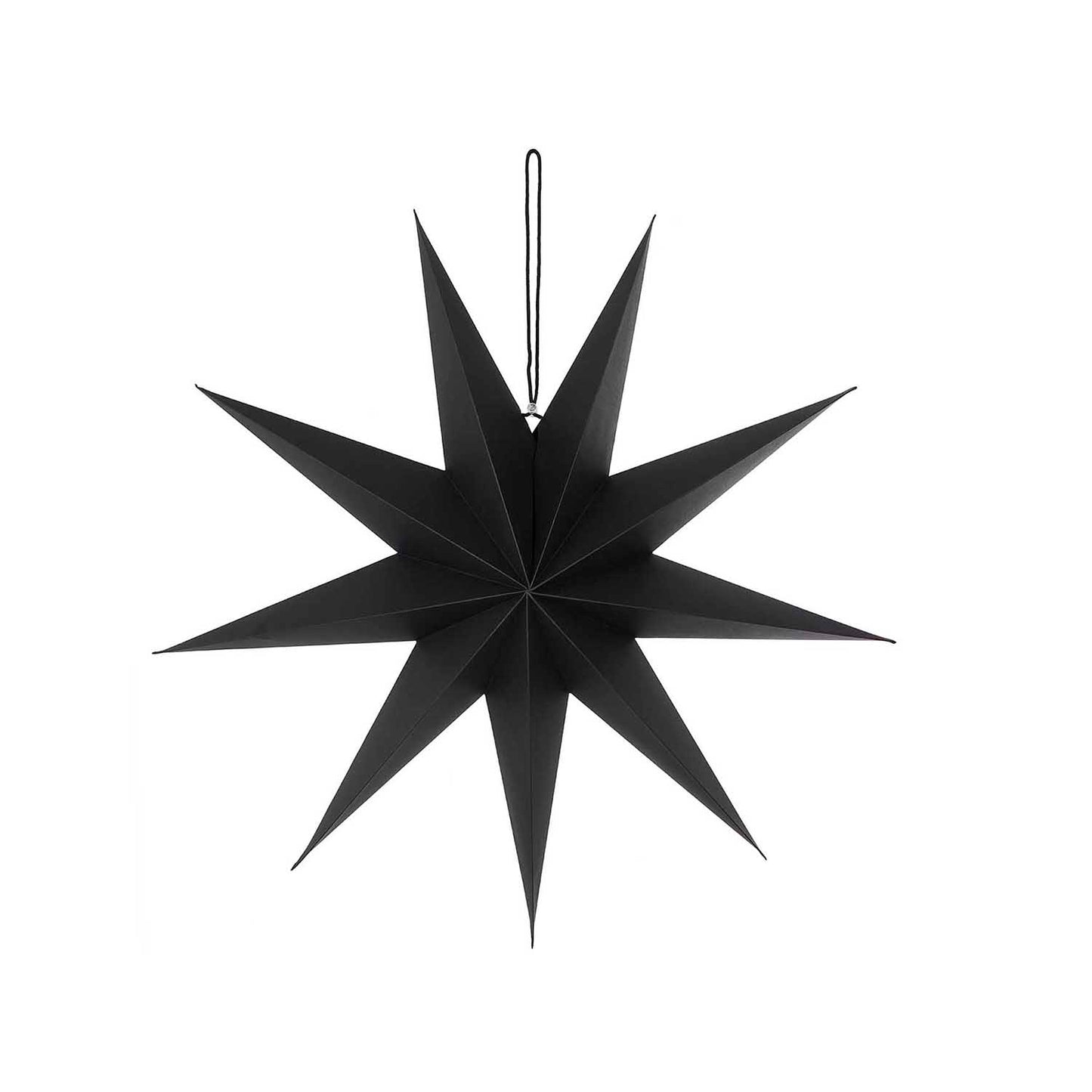Foldable paper star (45cm) as a hanging decoration, white or black