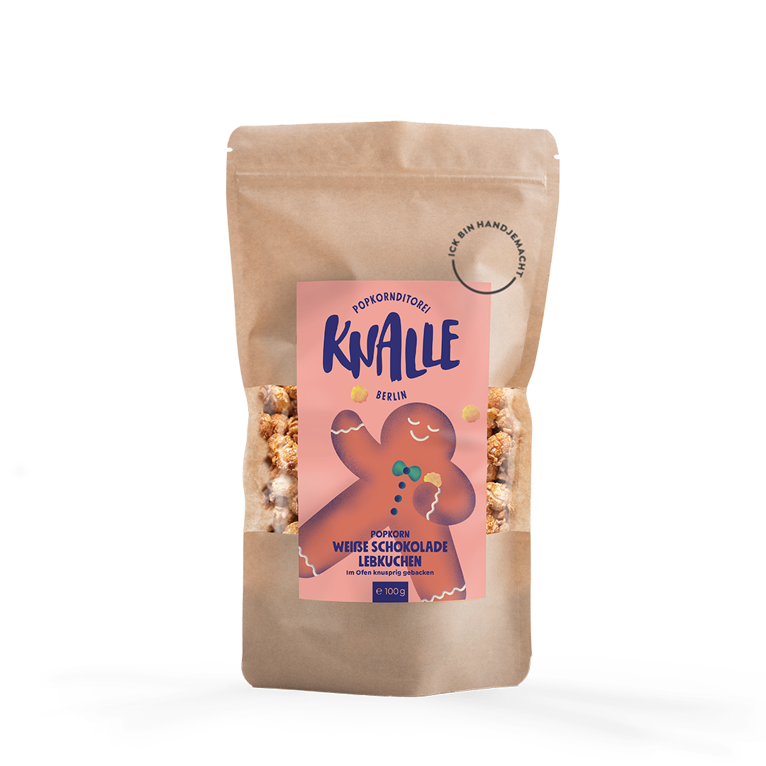 Knalle Popcorn mit "Lebkuchen weiße Schokolade" Geschmack