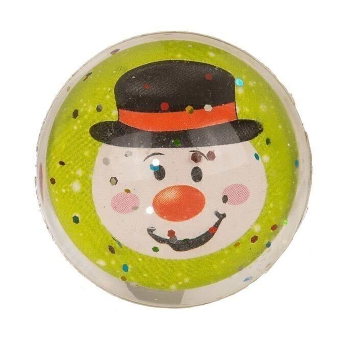 Glitzernder Flummi mit Weihnachts-Motiven - perfekt für den Adventskalender