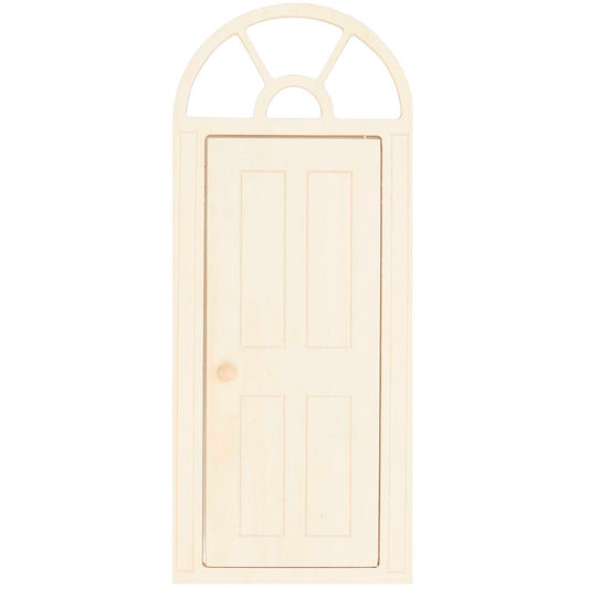 Miniatur Tür mit Bogen "Natur" für Wichtel von Rico Design, 10x24cm
