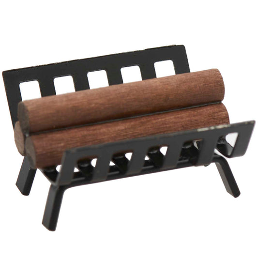 Miniatur Kaminholz-Halter als Zubehör für die Wichtelwelt