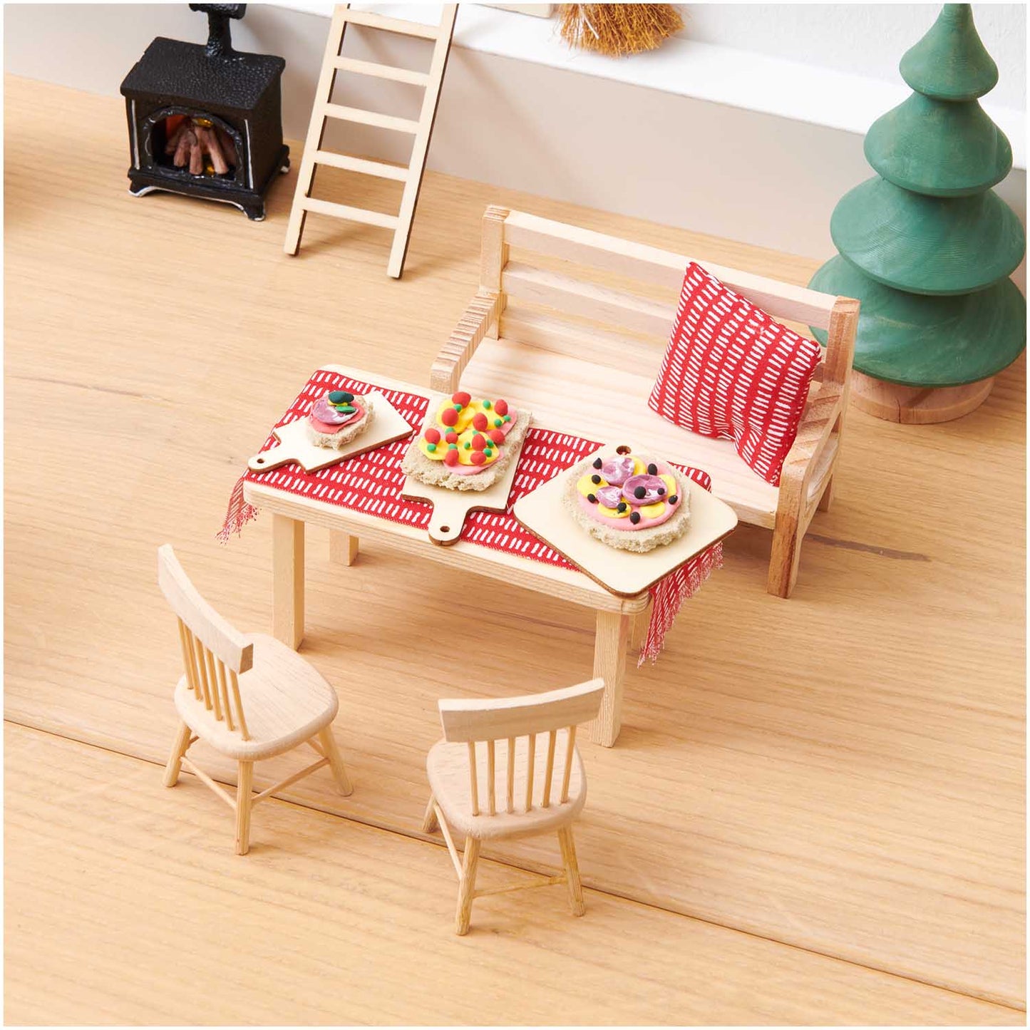 Miniatur Schneidebrettchen Set als Zubehör für die Wichtelwelt