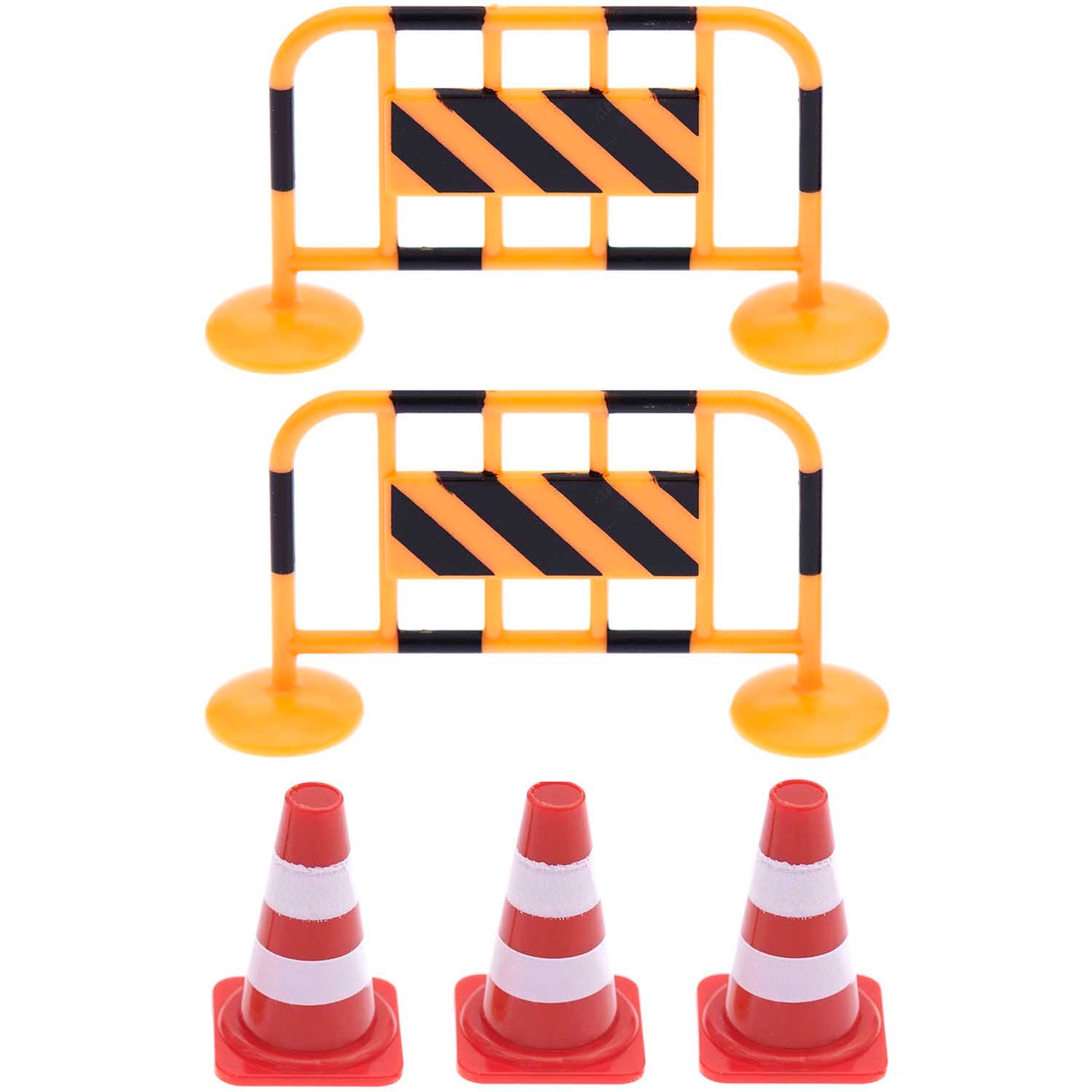 Miniatur Absperrungen und Pylonen als Zubehör für die Wichtelwelt