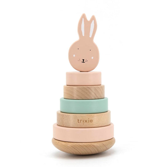 Stapelturm "Mrs. Rabbit" aus Holz von Trixie Baby
