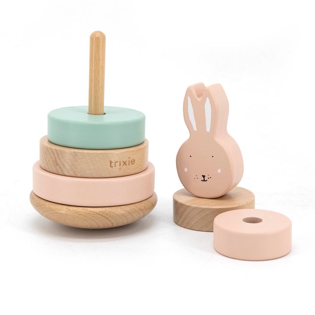 Stapelturm "Mrs. Rabbit" aus Holz von Trixie Baby