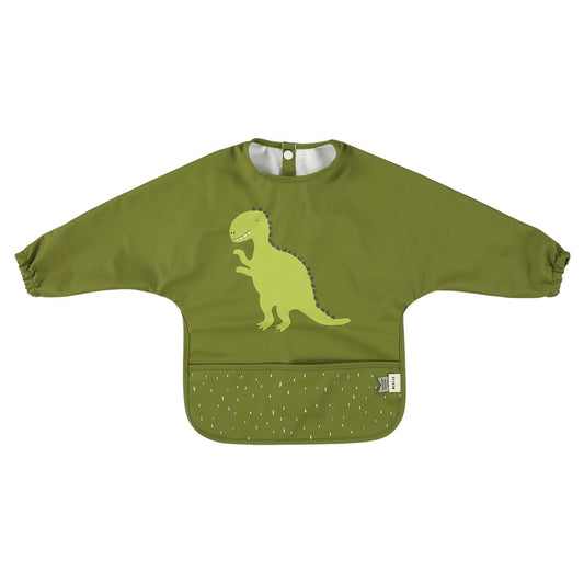 Wasserabweisendes Lätzchen "Mr. Dino" mit Ärmeln von Trixie Baby