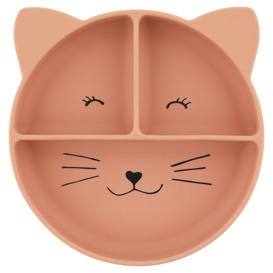 Silikon-Esslernteller "Mrs. Cat" mit Saugnapf von Trixie Baby