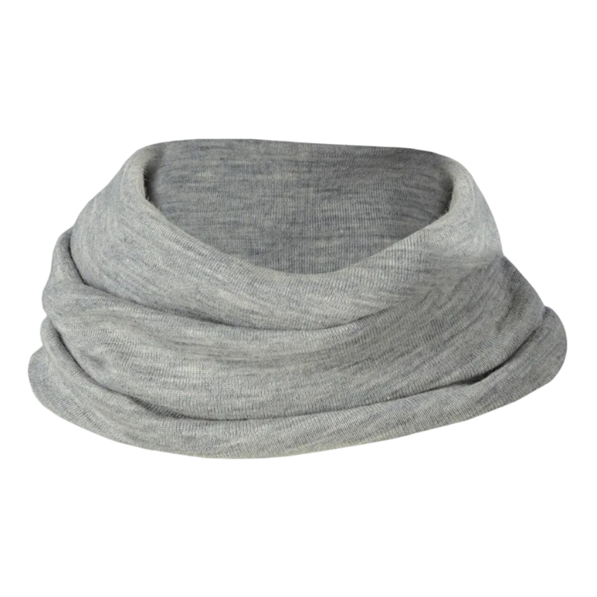 Children's Tube Scarf "Light Grey" in Wool/Silk
