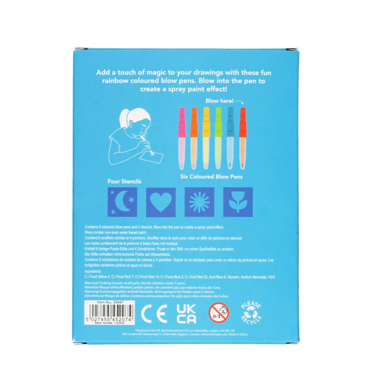 Magische Regenbogen-Pustestifte – Rex London