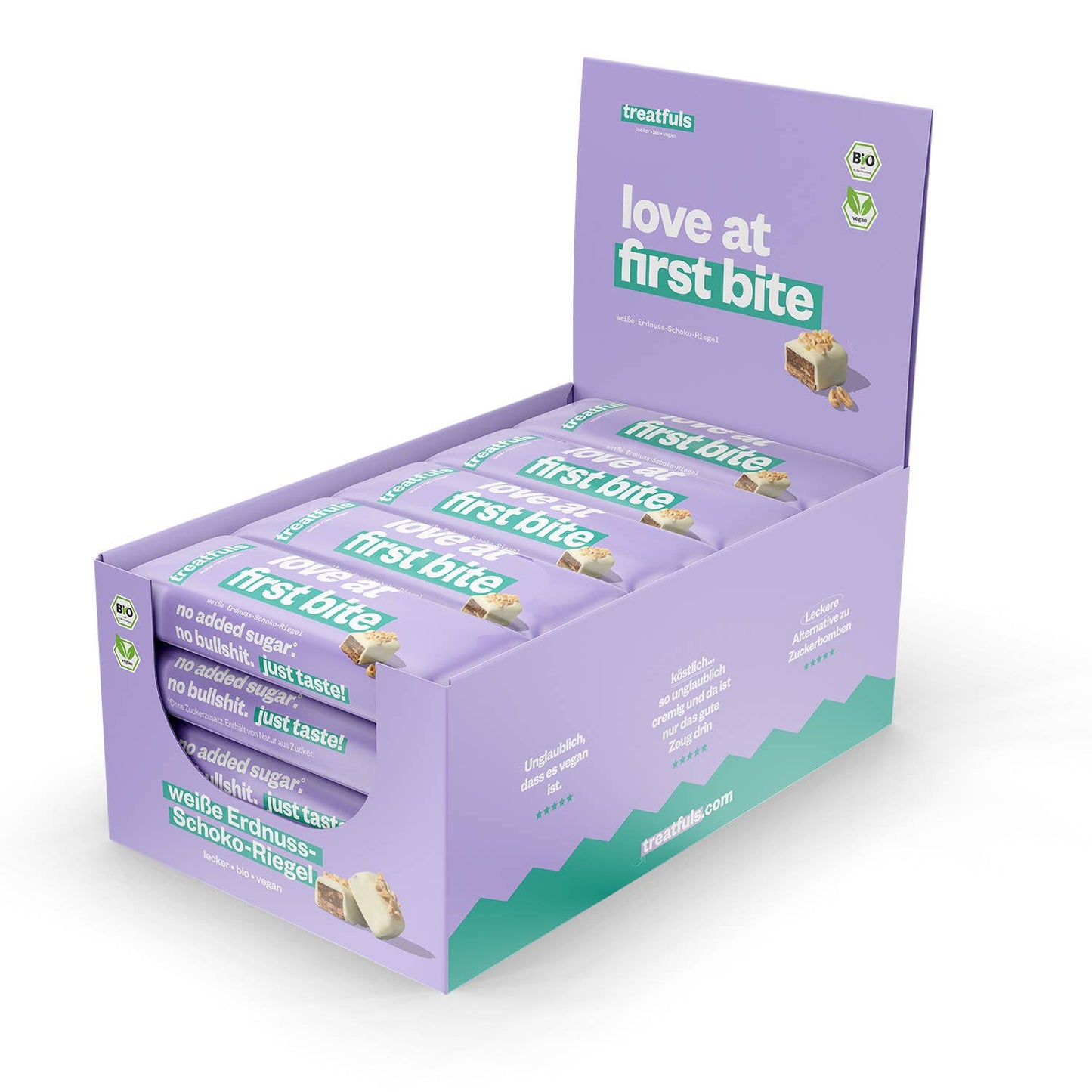 Weißer Schoko Erdnuss Riegel von Treatfuls