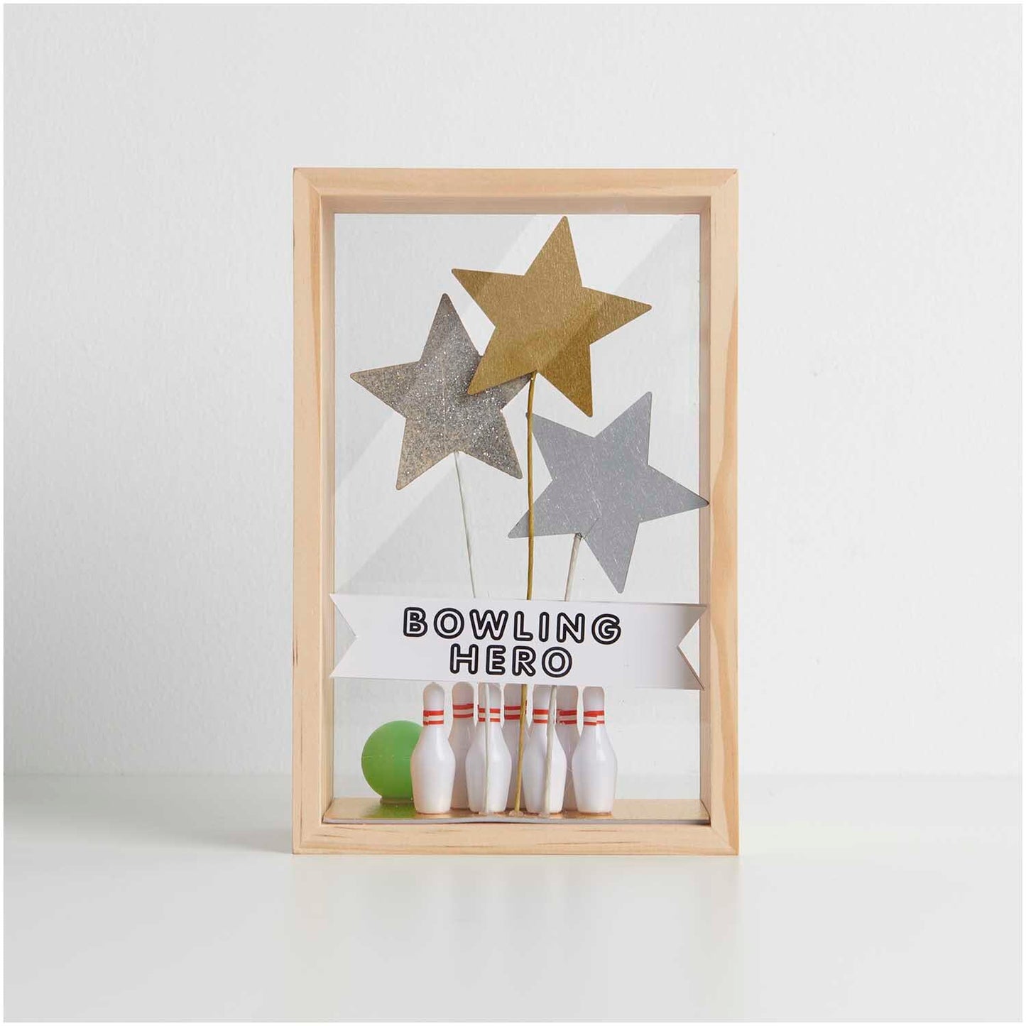 Miniatur-Bowling Set als Zubehör für die Wichtelwelt, 12-teilig