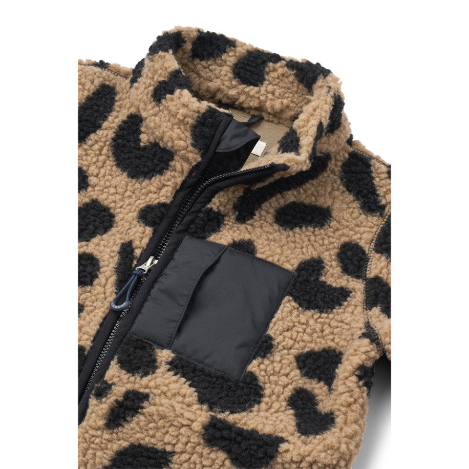 Nolan Fleece-Jumpsuit mit Leo-Muster von Liewood für Kinder, Größe 56-80