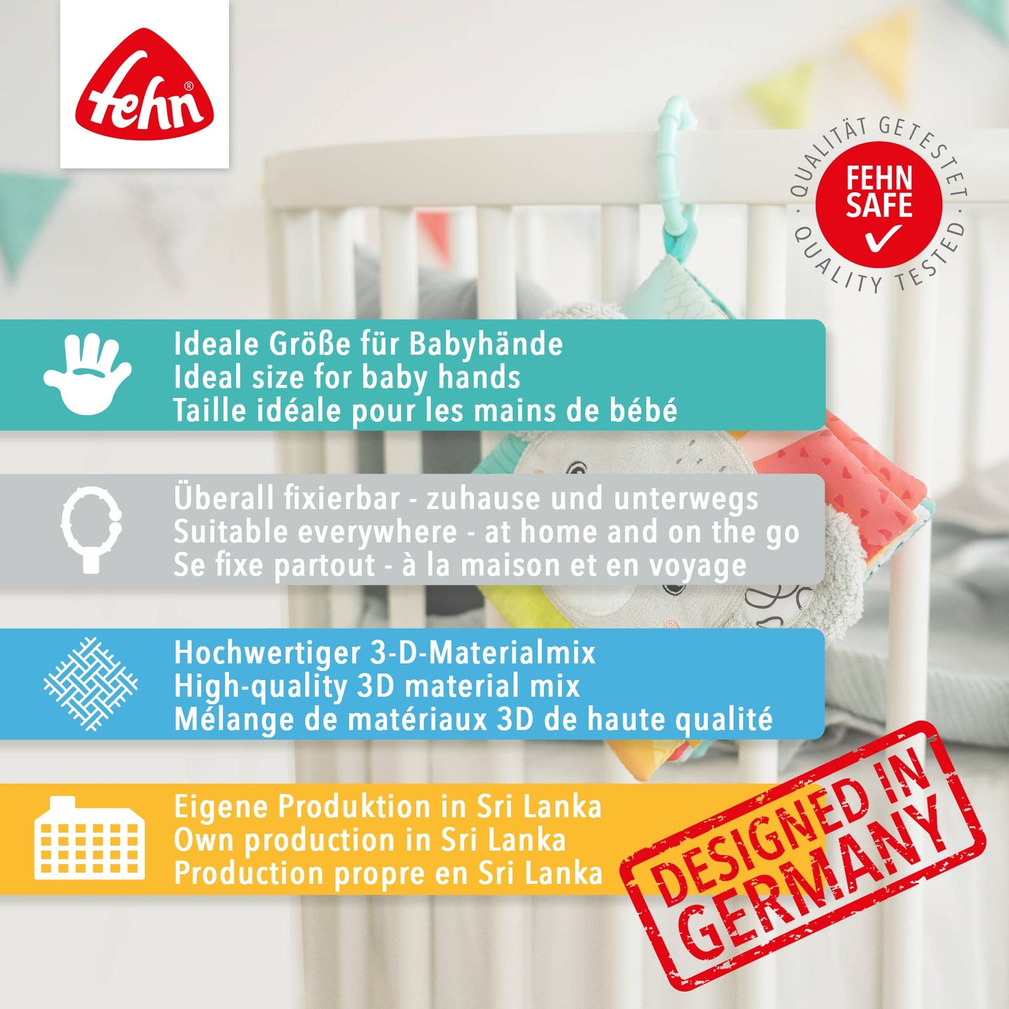 Stoffbuch "Schwanensee" mit Schwan-Motiv von Fehn
