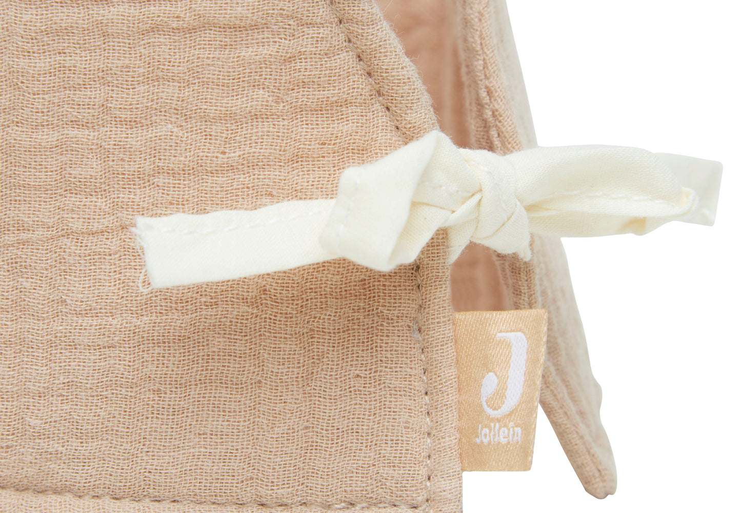 Beige Geburtstagskrone aus Stoff für Kinder zum Binden