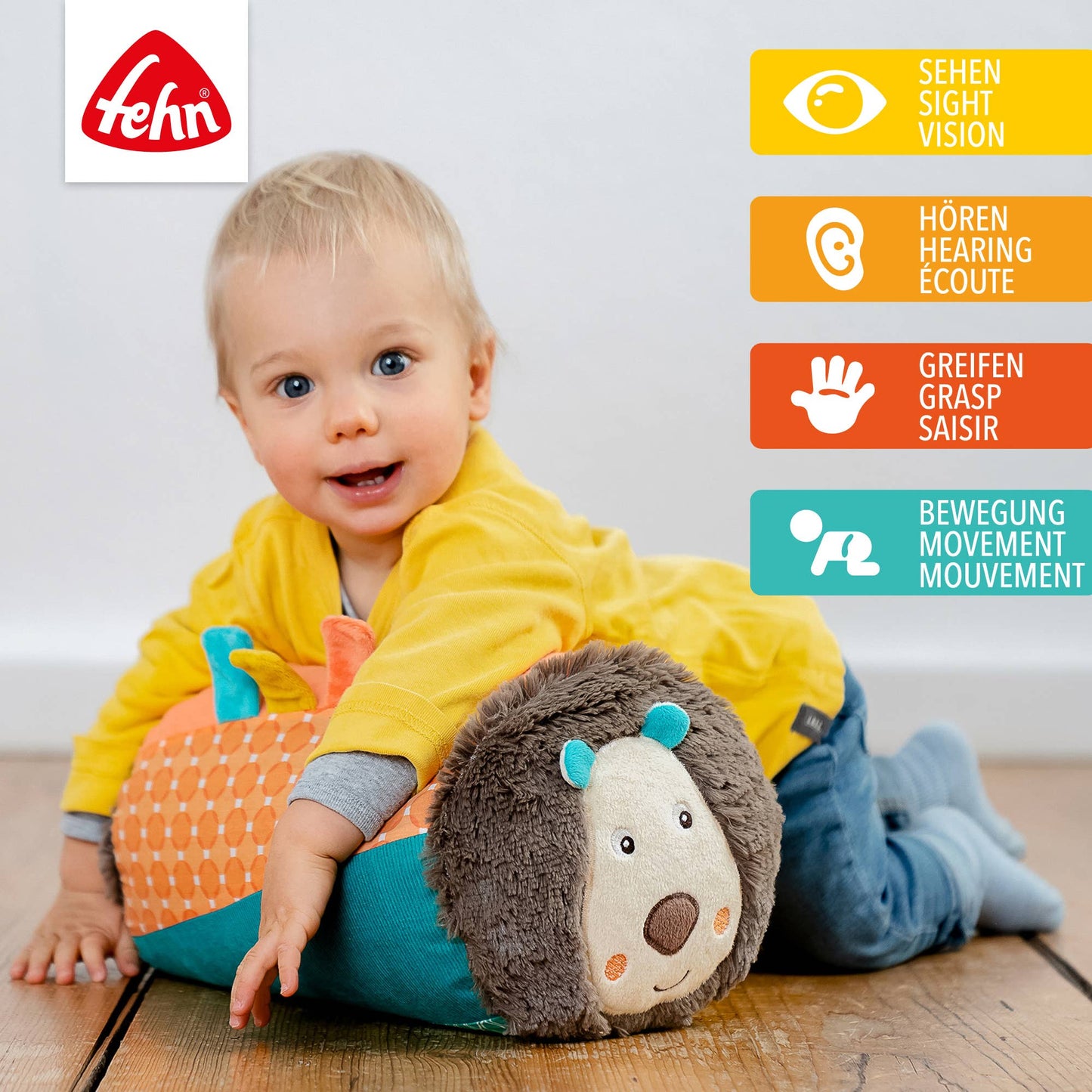 Krabbelrolle "Löwe" von Fehn - Motorikspielzeug für Babys