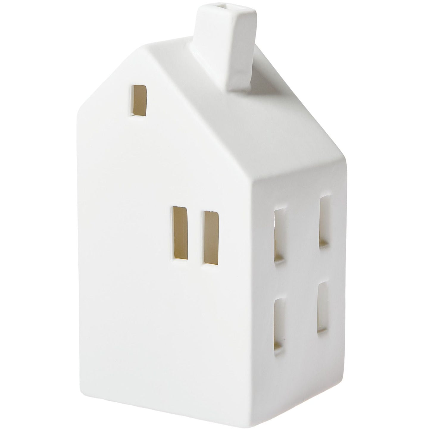 Weißes Deko-Haus mit LED Beleuchtung von Rico Design