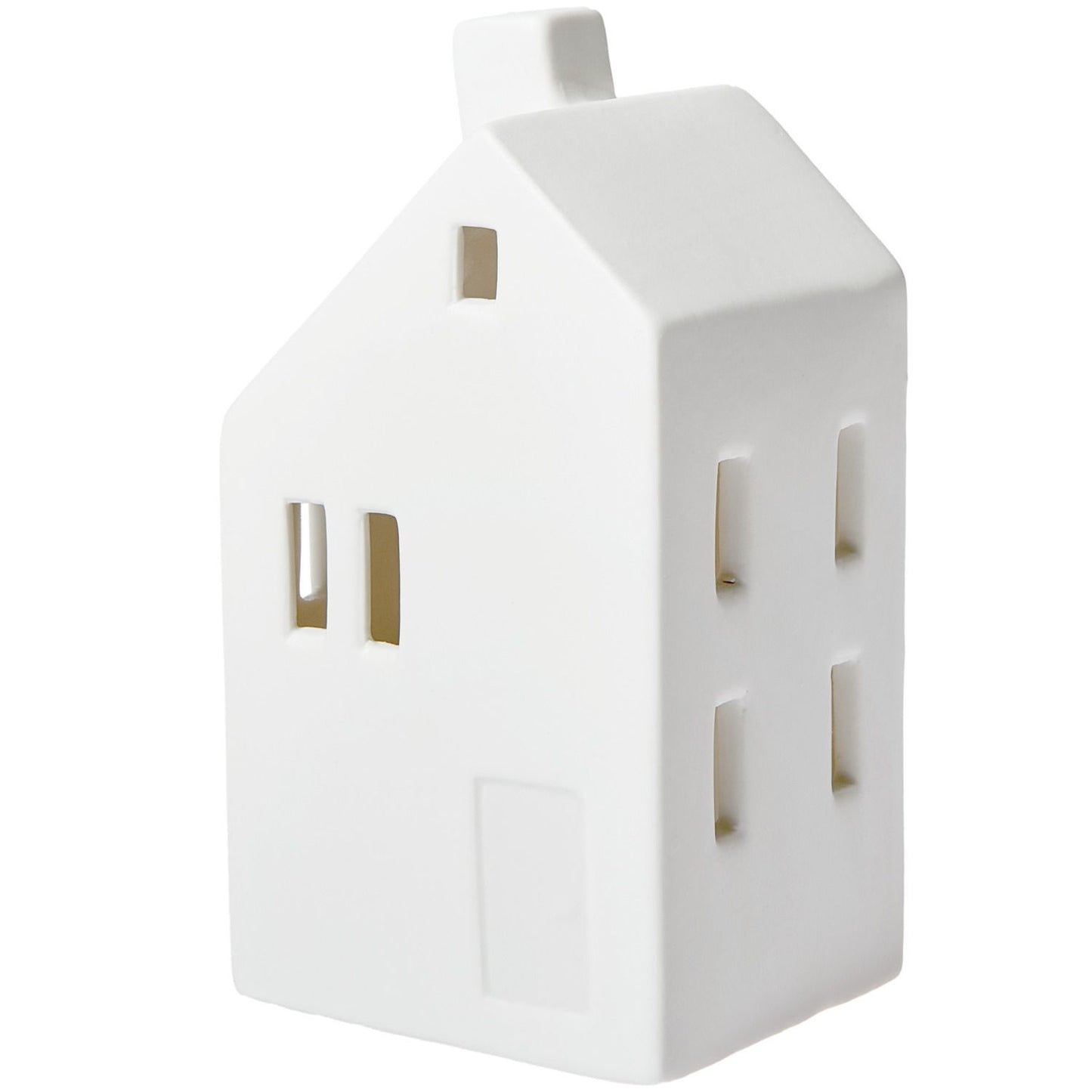 Weißes Deko-Haus mit LED Beleuchtung von Rico Design