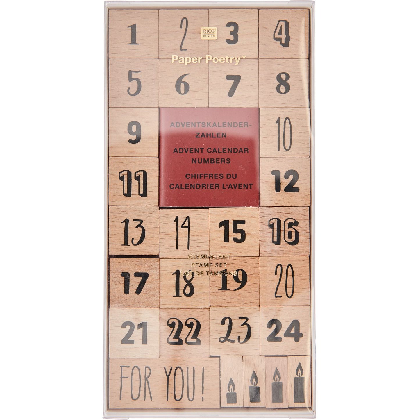Stempelset "Adventskalenderzahlen" von Paper Poetry/Rico Design