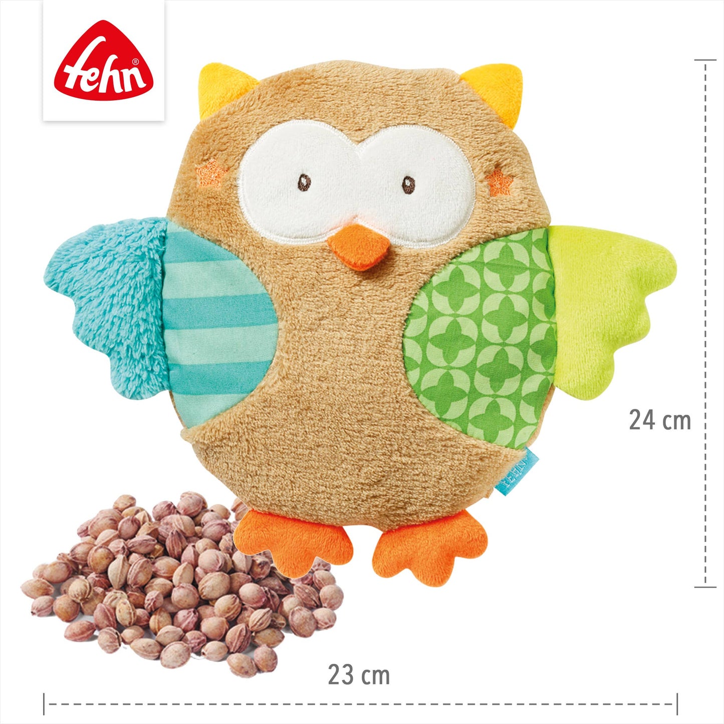 Fehn - Kirschkernkissen Eule - mit Wärme-/ Kältesäckchen