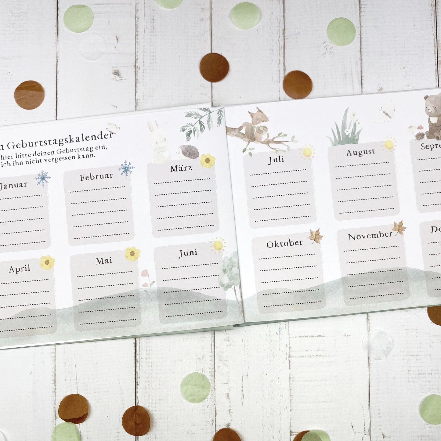 Kindergarten Freundebuch "Waldtiere" - perfekt als Geschenkidee für Jungen & Mädchen