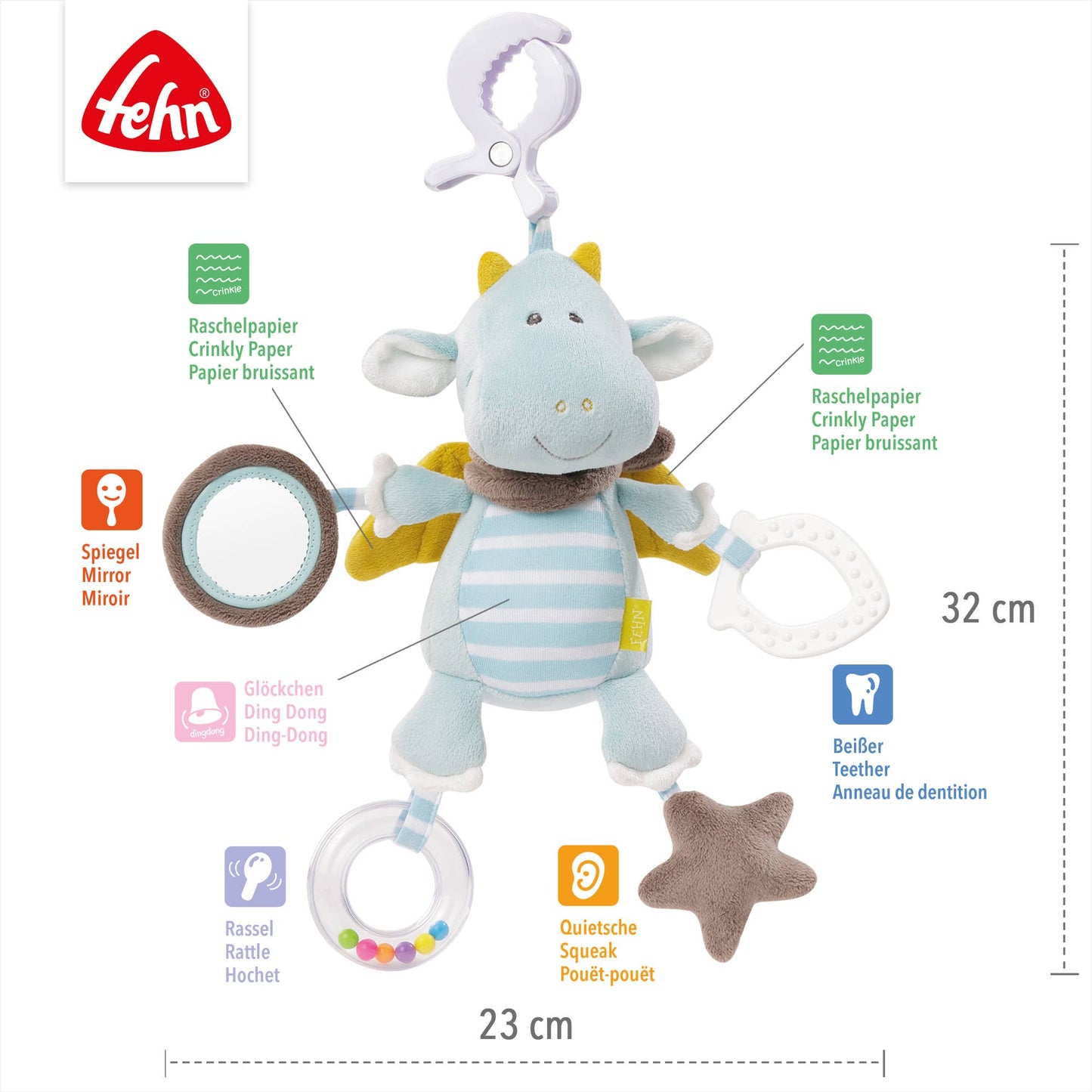 Activitiy Spielzeug "Drache" von Fehn