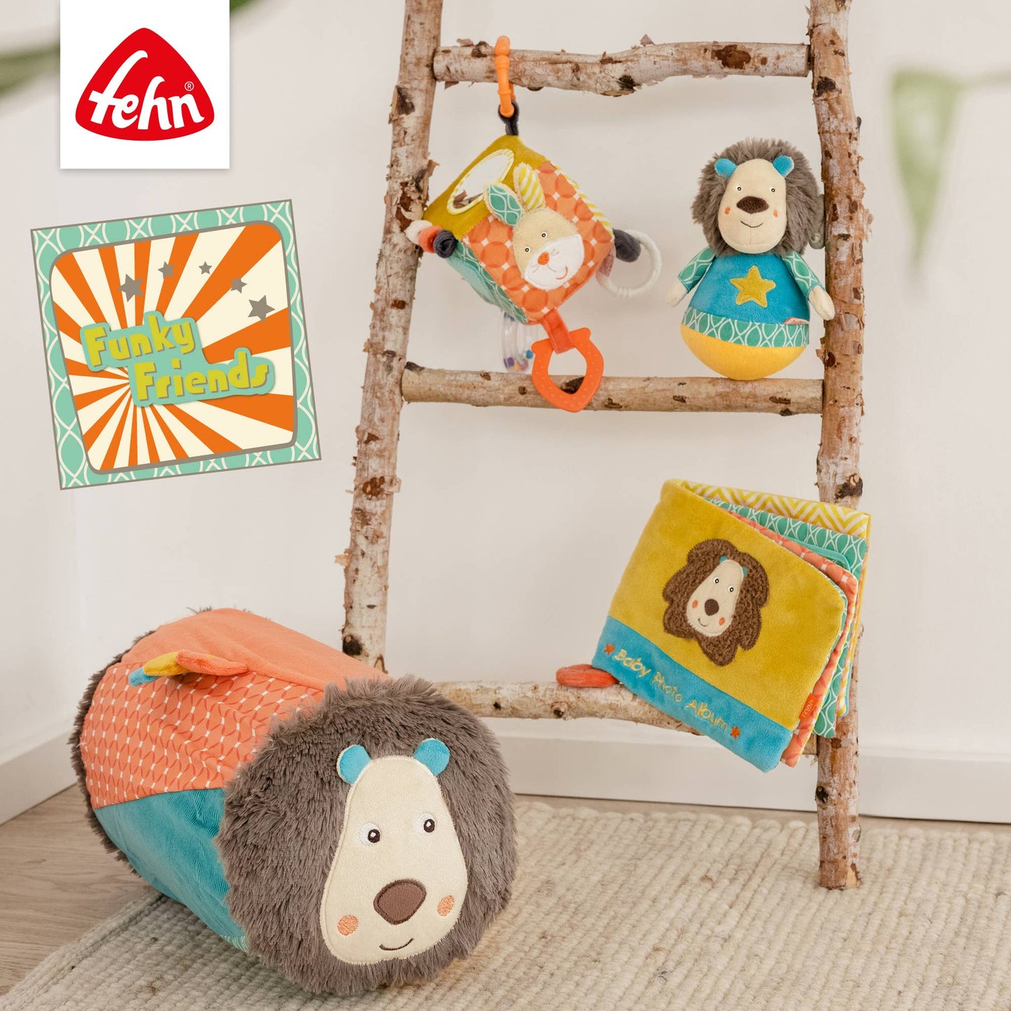 Krabbelrolle "Löwe" von Fehn - Motorikspielzeug für Babys