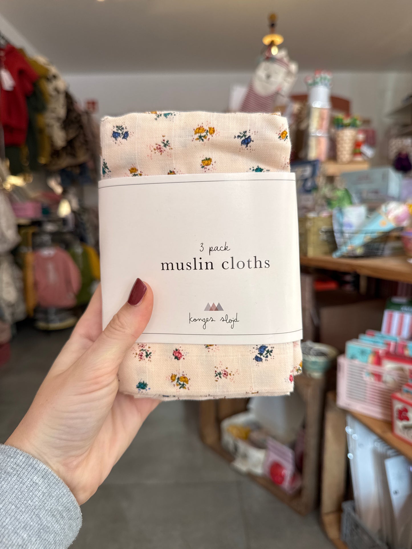 Konges Slojd Musselintücher "Bloomie Blush", 3er Set