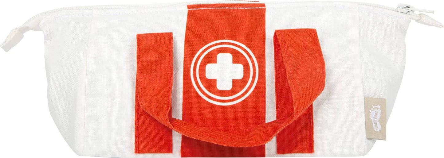 Rote Arzttasche mit Holzzubehör von Small Foot