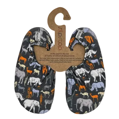 Slip Stop "Savana" Shoes with Safari Motif - perfect for water, beach, and more.