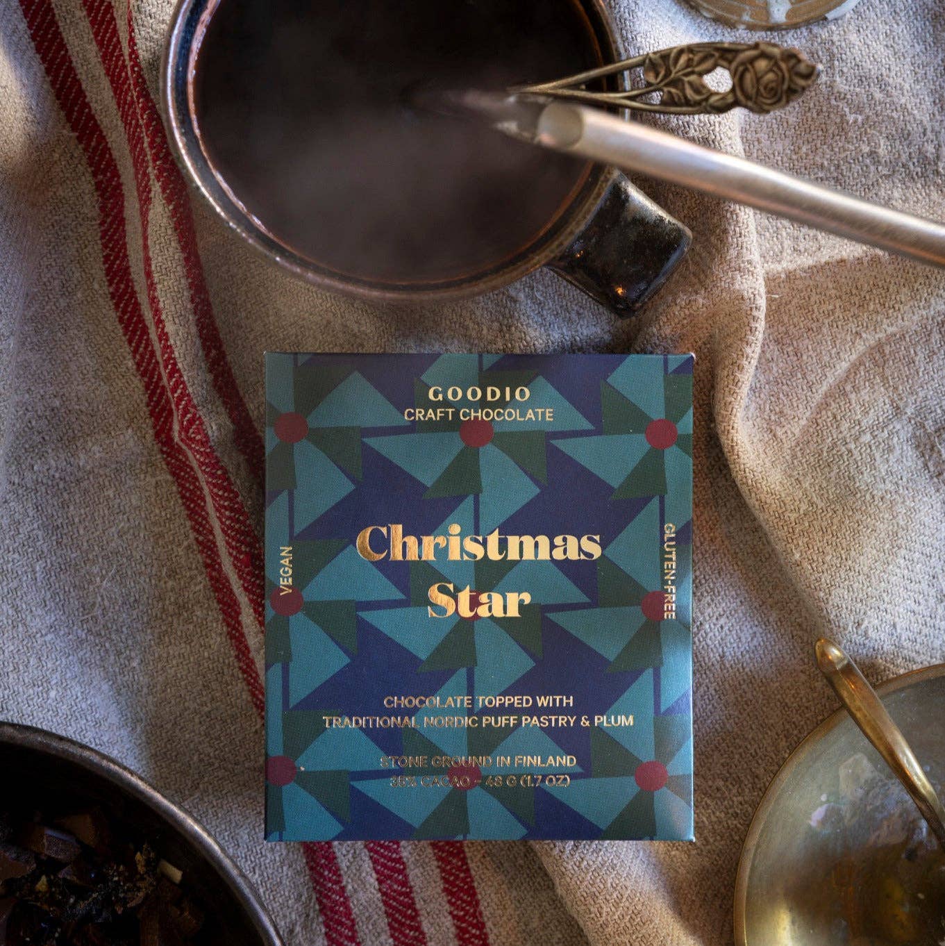 "Weihnachtsstern" Schokolade von Goodio Chocolate