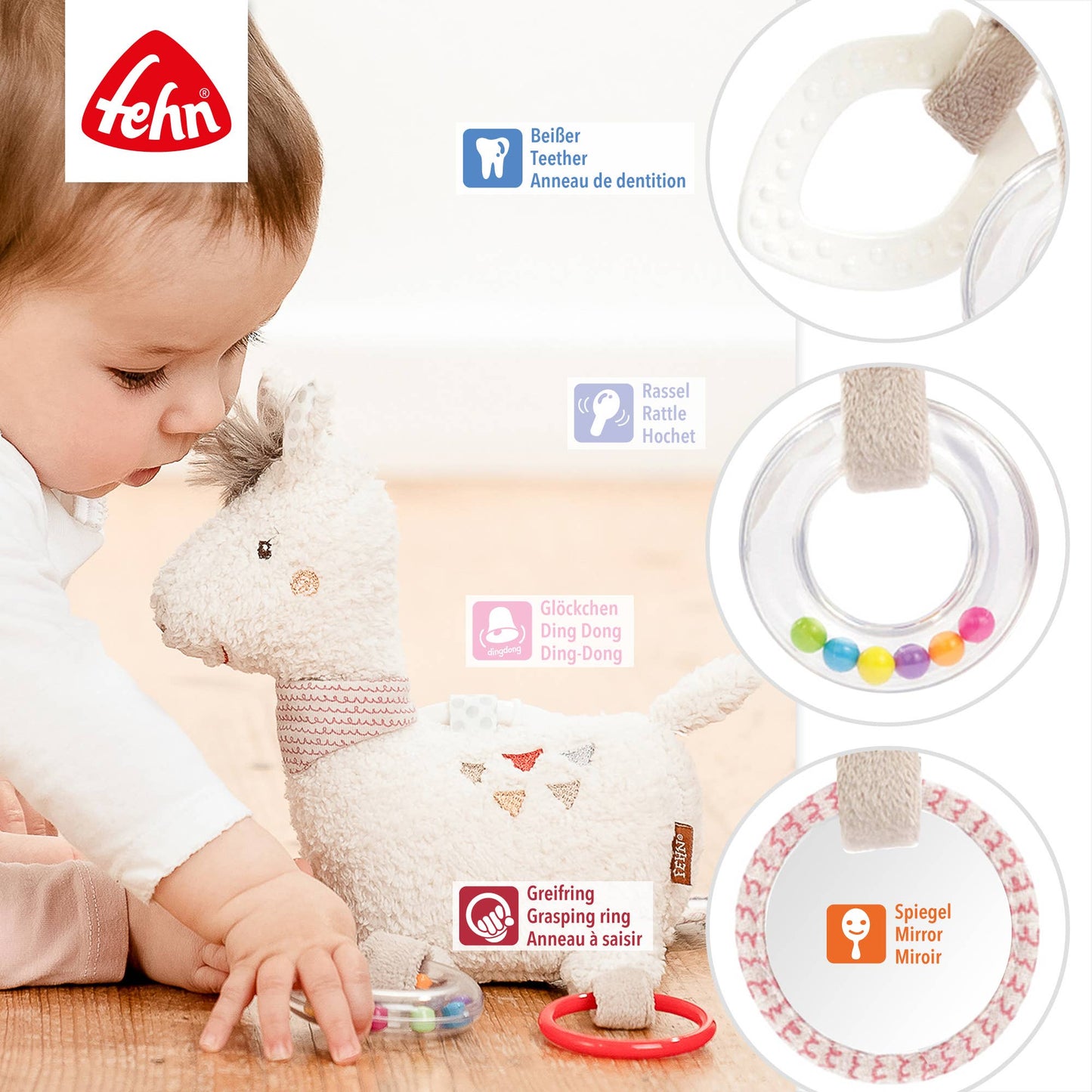 Activitiy Spielzeug "Lama" von Fehn