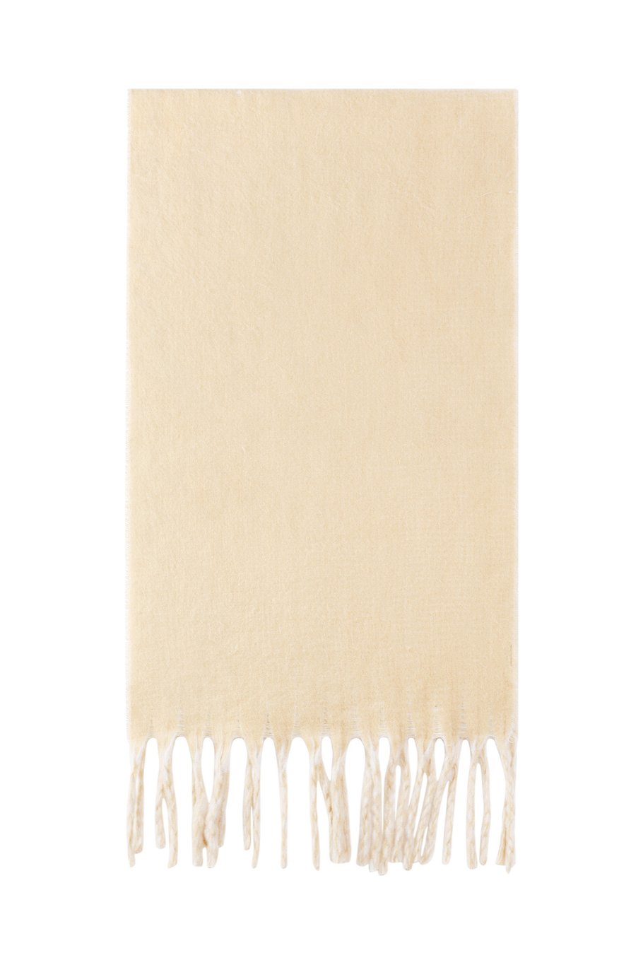 Kuscheliger Schal in beige mit Fransen, 50x180cm