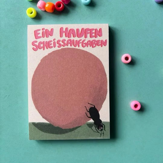 Notizblock "Ein Haufen Scheissaufgaben" von Slinga Illustration