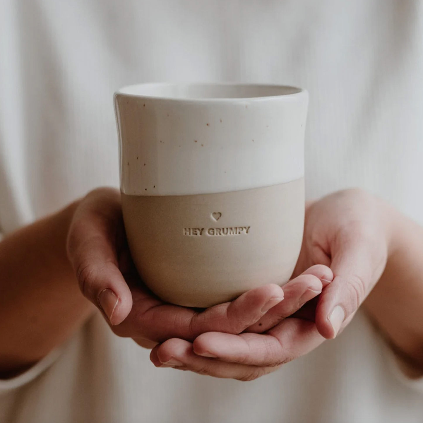"Hey Grumpy" Tasse von Eulenschnitt