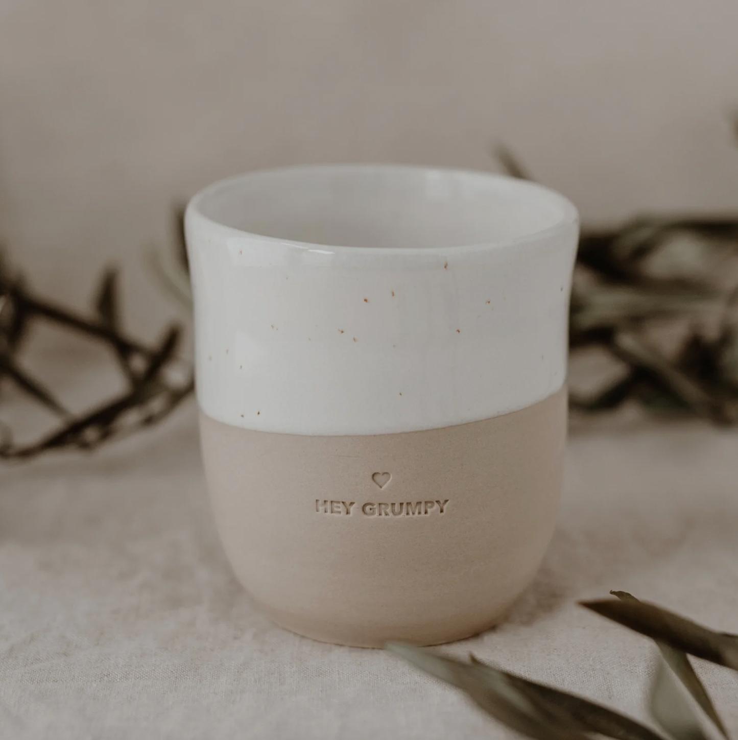 "Hey Grumpy" Tasse von Eulenschnitt