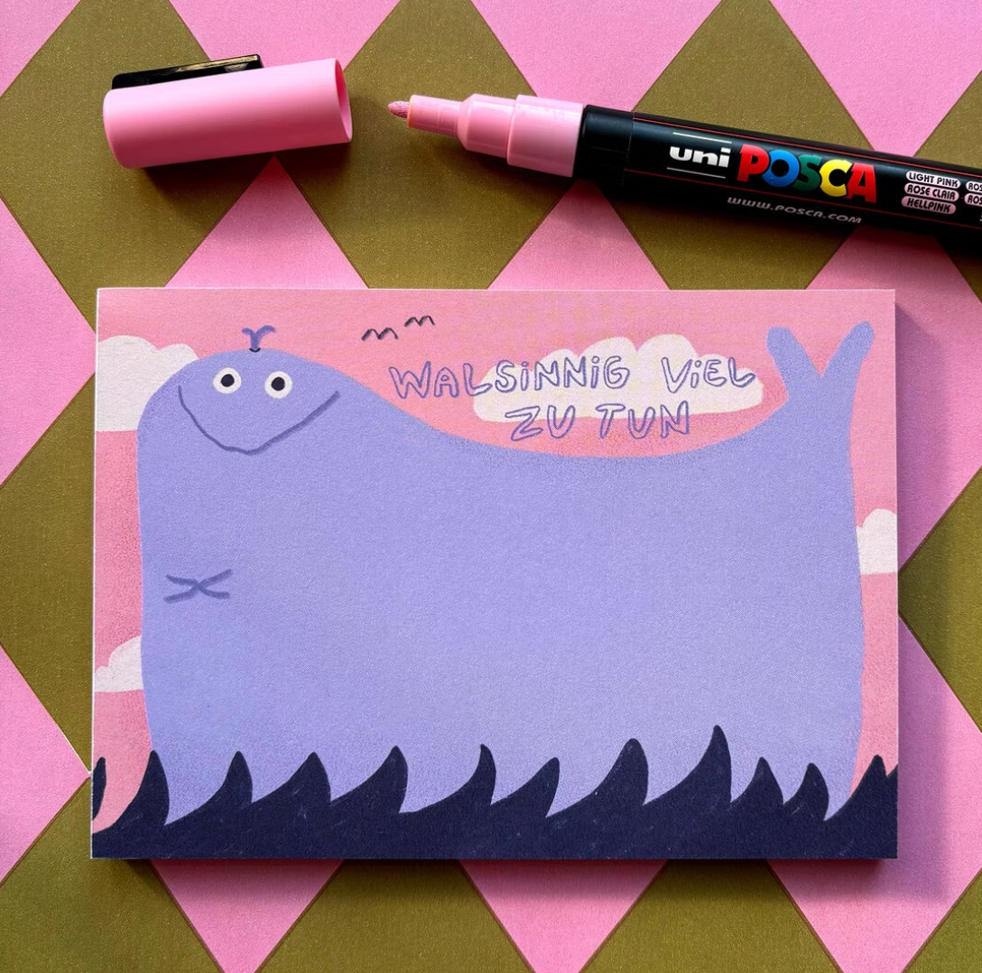 Notizblock "Walsinnig viel zu tun" von Slinga Illustration